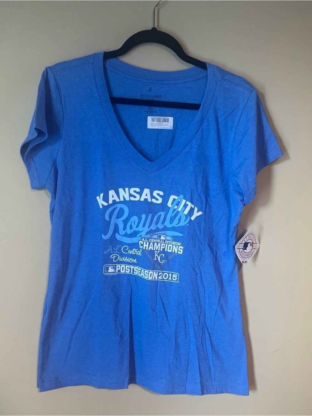 Kansas City Royals Women's Blue V-Neck T-Shirt